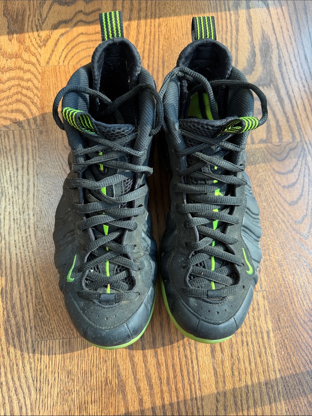 Nike Electric Green Foamposite Athletic Sneakers Size 8